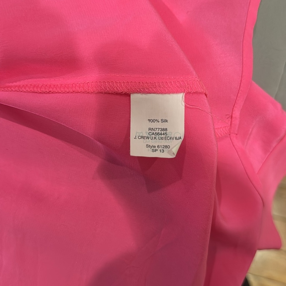 💞J.Crew Neon Pink Blythe Blouse - Picture 10 of 13